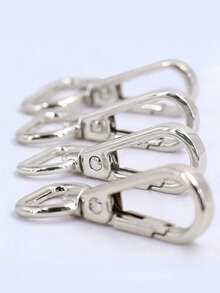 4pcs Rose Gold Zipper Head Iron Carabiner Clip - Gold - View 5