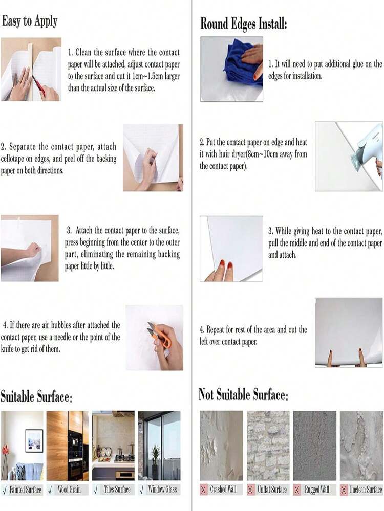 1 Roll Removable Watercolor Floral Pattern Wallpaper, Easy To Install, Suitable For Bedroom, Kitchen, Living Room, Dorm, Backdrop, Cabinet, Desk, Home Decor, DIY Wall Sticker, 17.7inX39.3/118.1/196.8in - White - View 10