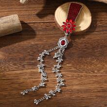 1 Stück eleganter Haarclip aus Zinklegierung, modischer Haarclip mit langem Quastenglöckchen, geeignet für ganzjährigen Einsatz - Bunte Strass-Haarspange - Übersicht 17