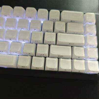 [Opaque White Jelly Keycaps] 130 + PBT OEM Profile Keycaps, Full DIY Customized Mechanical Keyboard Keycaps Compatible With Cherry/Gateron MX Axis, Suitable For 60%, 61, 64, 68, 75, 84, 87, 98, 104, 108 Layouts
