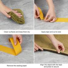 2pcs Super Strong Double-Sided Tape, 0.4in X 393in - Waterproof Transparent Adhesive With Fiberglass Mesh, Suitable For Walls And Glass, Yellow - 2 Pieces - View 7