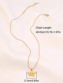 1pc Stainless Steel Angel Pendant Necklace For Women Fashion Exquisite 18K Gold Plated Charms Collar Necklaces Jewelry - Necklace - View 7