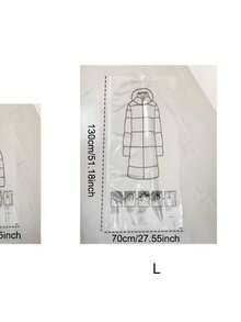 5钩超大号悬挂式真空收纳袋 | 加厚整理袋，加长设计，无需电源，保护衣物并节省空间 - 查看 5
