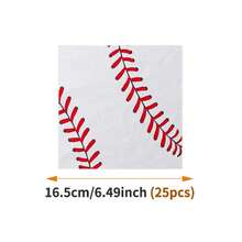 55/25/10pcs Baseball Theme Disposable Plates Napkins Cups, Disposable Party Supplies Set, Suitable For 10 Guests, Disposable Paper Plates Party Tableware Suitable For Birthday Wedding Theme Party Family Picnic - Style 3 - View 8