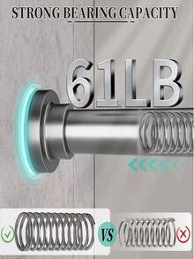 Stainless Steel Extendable Shower Curtain Rod Tension Pole, Net Voile Curtains Rail,Adjustable Telescopic Rods Extendable For Kitchen Cupboard Bathroom Window - A - View 2