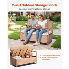 Outdoor Storage Benches - 121x59x81.5cm - View 2
