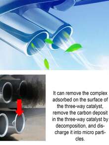 rayhong 三效催化转化器清洁剂，汽车内部发动机清洗剂，用于清除和清洁排气催化转化器积碳，维护催化转化器（瓶身外观可能因批次略有不同，但质量和容量保持不变） - 液體 - 查看 3