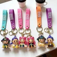 1pc Electroplated Sitting K-POP Girl Group Keychain Pendant, Korean Idol Bag Charm - Multicolor - View 4