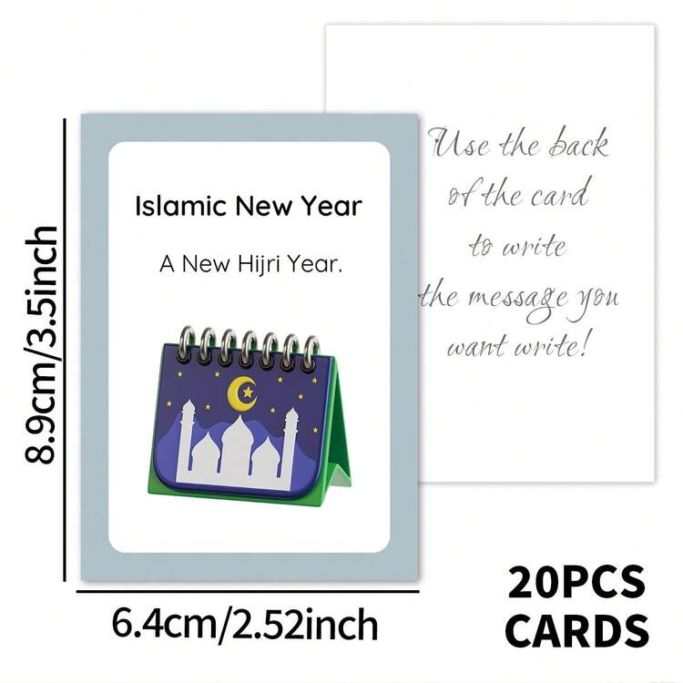 20Pcs Islamic Cultural Cards For All Major Muslim Holy Days, 2.5*3.5inch, Beautiful Illustrations With Clear English Explanation, Perfect For Muslims Worldwide And Those Interested In Islamic Culture, Ramadan Gift - A - View 5