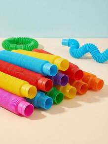 圣诞装饰 8 件、16 件、24 件感官和彩色联锁玩具、烦躁玩具和活动 - 刺激儿童精细运动技能的学习工具，包括缓解压力和焦虑的流行管、教育压力缓解器、派对/学校奖励、课堂活动、返校/节日礼物，颜色随机。 - 彩色 - 查看 1