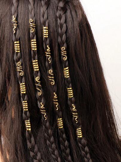 30PCS Silver Hair Ewelry Metal Hair Cuffs S Dreadlock Beads Iral Loc Ewelry Multi Style Braid Accessories For Wen And Men