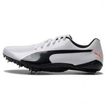 Puma Track & Field Elite Prep Sprint 2 Men/Women's Professional Competition Training Spikes, 194934-01 - Puma White - Black - Magma Red - View 2