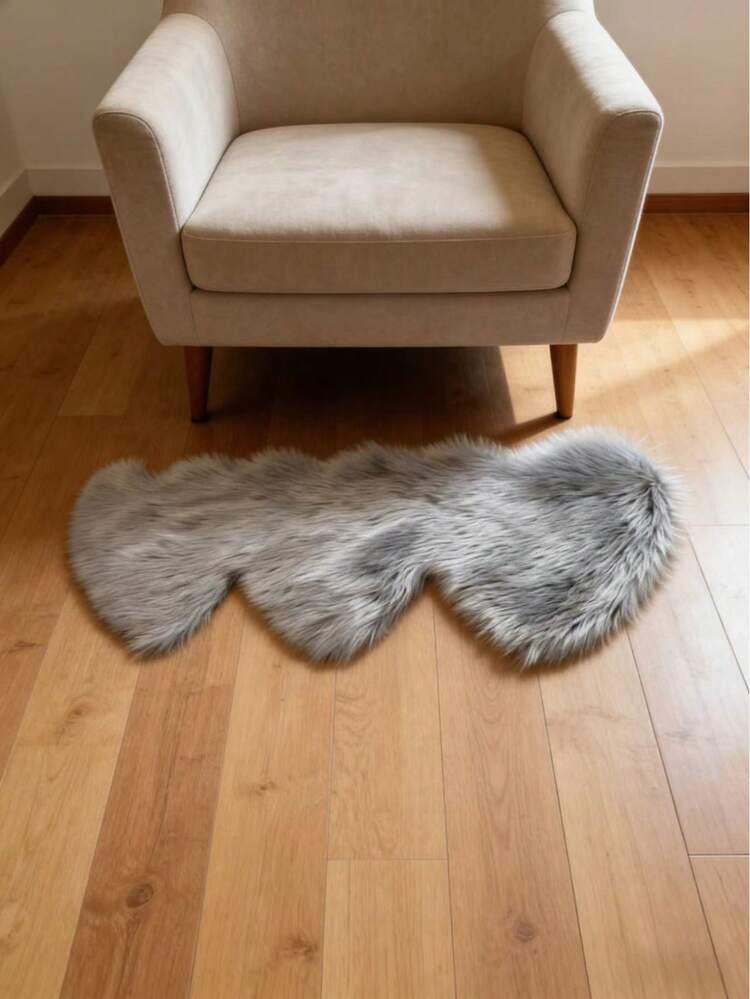 1 pieza Alfombra decorativa con triple corazón de color gris claro, decoración esponjosa para el dormitorio para el Día de San Valentín, alfombra pequeña, alfombra, decoración del hogar con amor, alfombra para la sala de estar, alfombra pequeña para la sala de estar, alfombra para el dormitorio, decoración del hogar para la sala de estar, alfombra para exteriores, alfombra lavable - Multicolor - Añade 5