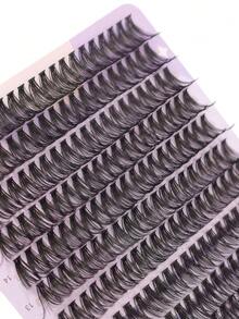 14 Pairs Faux Eyelash Clusters - Hypoallergenic, 0.07mm D-Curl, 9-16mm Mixed Natural Styles, 3D Volume Individual Lash Extension - View 4