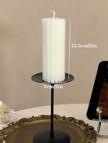 Ins Style 高级白色香薰蜡烛套装，竖条纹齿轮柱形香薰蜡烛，尖头长杆香薰蜡烛，玫瑰柱形蜡，大豆蜡制成，内含香薰蜡烛，可燃烧 48 小时，蜡烛中心，中东斋月装饰，开斋节礼物，送给她的礼物，冬季礼物，生日礼物，派对装饰蜡烛，氛围装饰蜡烛，家居装饰蜡烛。 - 垂直條紋齒輪蠟燭/長桿 - 查看 15