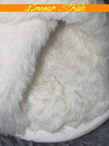 舒适保暖的女士卧室拖鞋，优雅仿珍珠平底套脚拖鞋，毛绒室内家居鞋，简约防滑，四季皆宜 - 交叉白 - 查看 6