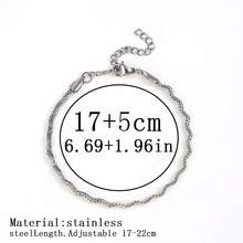 Women's Fashion Stainless Steel Chain Bracelet, Fade-Resistant Jewelry - Multicolor - View 10