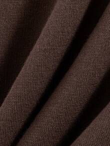 GIGOGOU Áo khoác cardigan dệt kim tay ngắn cho nữ mùa xuân hè, kiểu dáng thoải mái, thoáng khí, ôm sát, đơn giản. - Cà phê nâu - Xem 7