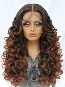 Tóc giả Latisha 13*6 HD Synthetic Lace Front Wigs kiểu xoăn, đã tỉa sẵn, có mái, dành cho nữ, điểm nhấn là tóc con, dài 24 inch. - Nhiều màu - Xem 25