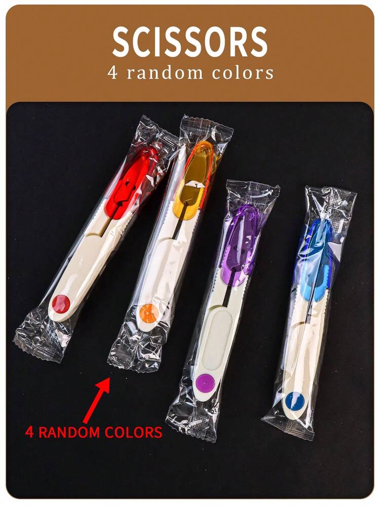 一套DIY手工十字绣套件，包含针盒、线板、绕线器、穿线器、拆线器、剪刀、绣针、顶针 - A - 查看 11