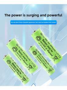 1.2V-2000mAh Baterías recargables AAA y AA de alta capacidad, Cargador USB dedicado (Este cargador solo es adecuado para cargar estas baterías), Adecuado para Halloween, Navidad, Luces de cadena de jardín - Multicolor - Ver 2