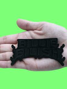 1件装绿色火焰标志贴片，流行歌手刺绣熨烫贴片 - 彩色 - 查看 5