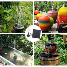 Solar Fountain Pump Kit, Separate Pump And Solar Panel For Easy Installation And Use, Includes 3 Connecting Rods And 8 Nozzles, Wired Solar Power Supply, No Battery Needed, Suitable For Outdoor Water Features, Gardens, Small Ponds, Patios And Fish Tanks - Solar Water Column, Minimalist Round Shape, Plastic - Black 02 - View 6