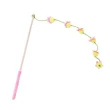 可爱花朵逗猫棒，木柄耐咬铃铛，猫咪自娱自乐玩具，幼猫互动工具，宠物用品，优雅仙女棒，猫咪最爱的互动玩具 - 查看 6