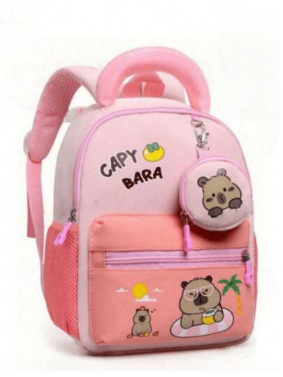 Nueva mochila Kappibara, estilo unisex para niños, ligera y cómoda, adecuada para viajes casuales y uso escolar