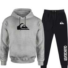 Quiksilver Fleece Sweatshirt And Pants Set For Winter - Grey - View 2