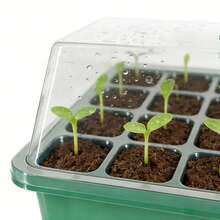 2 Packs Seed Starter Trays (24 Cells Total), Seed Starter Kit With Humidity Vented Domes And Base, Ideal For Germinating Vegetable, Flower & Herb Seeds - 2pcs - View 3