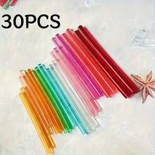 10/20/30支装多色透明高强度热熔胶棒，耐热，适用于DIY手工和家居维修 - 全彩 - 查看 9