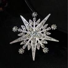 2026 New Crown Star Brooch, Inlaid With Shiny Rhinestones, Gold-Tone Pin, Women's Accessory With Safety Clasp, Gift Box Included - Multicolor - View 8