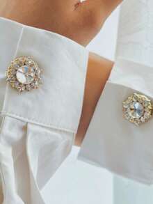 Women's Brooch, Lapel Pin And Scarf Ring - Gold-diamond - View 1