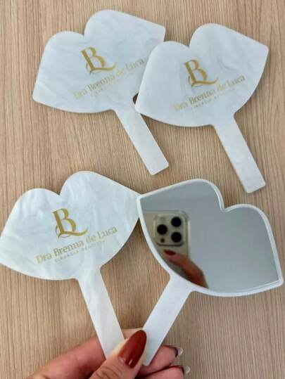 Espelho de bolsa KIT COM 10 formato MINI BOCA COM CABO personalizado acrilico mimo