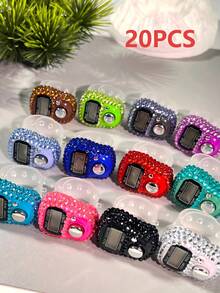 手指佩戴式水钻数字计数器，方便的钻孔设计手压计数器，适用于编织、祈祷（Tasbih）、锻炼、游戏计数和其他计数目的 - 彩色 - 查看 34