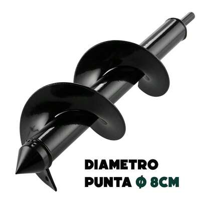 Bakaji Punta per Trivella a Spirale da Giardino, Punta per Trapano a Mano, Strumento di Perforazione Accessori per Piantare Bulbi da Letto Foratura Coltivare Piante