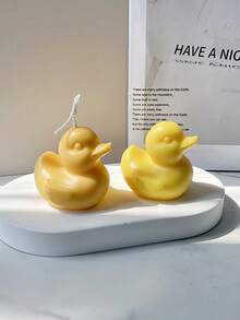 3D Little Yellow Duck Aroma Stone Plaster Candle Silicone Mold DIY Duck Crystal Epoxy Resin Mold - White - View 1