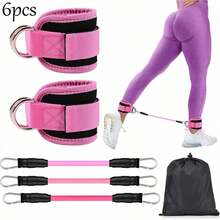 Fitness Ankle Straps-Ankle Strap For Cable Machine-Adjustable D-Ring,One Size Fit With Premium Padding, Glute Kickback Ankle Strap, Ankle Cable Straps For Workout, Booty Workout, Leg Extension, Hip Abductors & Lower Body Exercises. - Multicolor - View 7