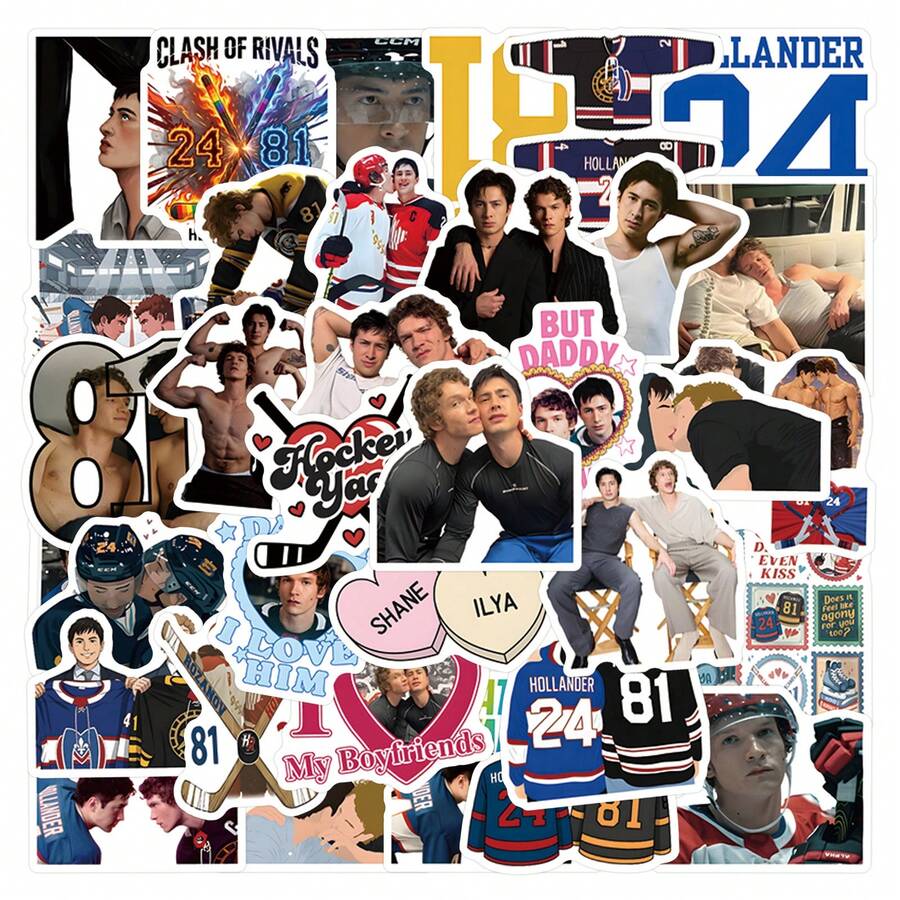 Exquisite Stickers - "Heated Rivalry" Graffiti Stickers, Fans Goods, Christmas Gift, Fujoshi Fluff, BL Fan, Yaoi - Multicolor - View 1