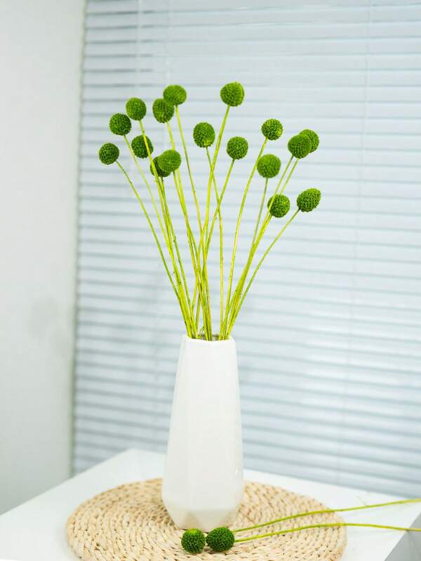 10/20支金槌花干花，黄色纽扣树花束，直径约1.5英寸，适用于家居装饰、摄影道具、DIY婚礼装饰