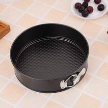 心形、方形、圆形弹簧蛋糕模具，碳钢不粘可拆卸底烘焙蛋糕模具，烤箱烘焙配件，烘焙工具，厨房小工具，厨具 - 黑色 - 查看 8