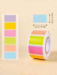 1 Roll Multi-Color Label Stickers, Waterproof Self-Adhesive Labels, Handwritten Name Tags, Index Stickers - Sticker - View 7