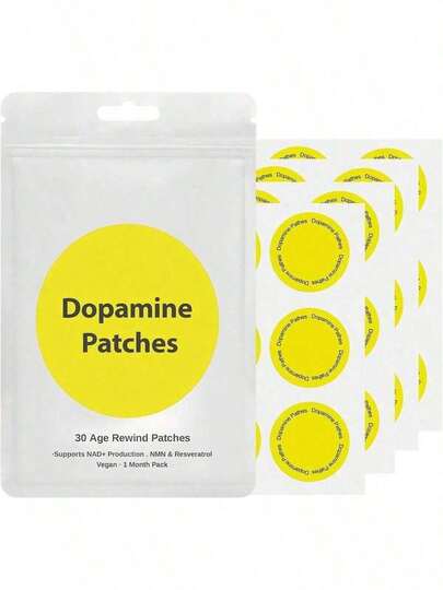 LTIG Dopamine Patches , Mood Boost & Positivity Support , Mood Support Patch For Daily Mental Wellness, 30Pcs