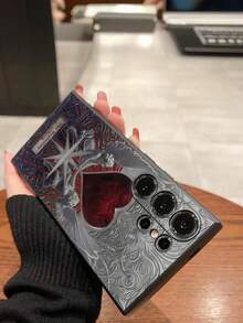 1个经典红色爱心天使丘比特防摔防滑手机壳，兼容三星Galaxy A04e/A05s/A13/A14/A15/A34/A35/A50/A52/A53/A54/S21/S22/S23/S24/S25/S25 Ultra，国际版，非国内版 - 黑色 - 查看 7