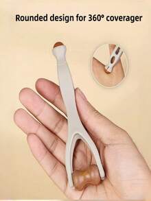 手指按摩器，手部按摩器，缓解腕管综合征。双面硬木按摩滚轮工具，有助于改善血液循环，缓解手指肌腱炎、手部疼痛和压力。 - 查看 6