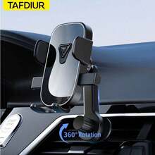 TAFDIUR 纹理图案表面车载出风口手机支架，加长臂带可调节挂钩，单手操作，高稳定性，ABS材质，适用于大多数车型 - 紋理延長鉤 - 查看 3