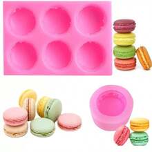 Khuôn silicon tự làm để tạo hình macaron chân thực cho nến thơm, phụ kiện thủ công và trang trí nhà cửa - Làm nến - hồng - Xem 1