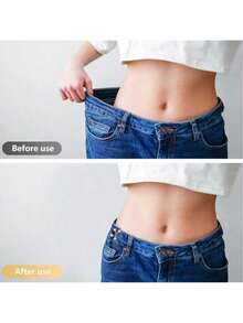 2个金色束腰扣，适合宽松牛仔裤，可重复使用的金属胸针，适用于服装连衣裙，无缝装饰配件（不含卡纸） - 金色 - 查看 4