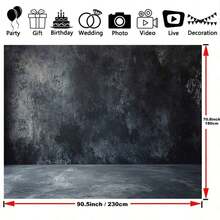 2D Flat Large Size Modern Abstract Black And Gray Photography Background Cloth Neutral Modern Background, Suitable Weddings, Birthdays, Photo Studios  Multifunctional Party Decoration, Durable Fabric Professional Photography, 2D Flat Design - Multicolor - View 3